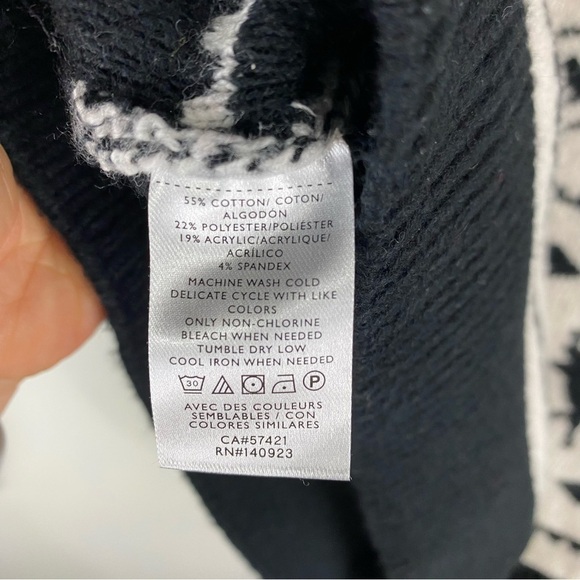 LOFT: Thick Stretchy  Winter Nordic Print Pullover Sweater Shirt Top Size Small - Picture 3 of 4